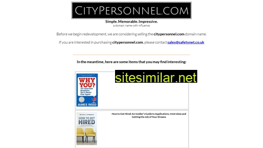 Citypersonnel similar sites