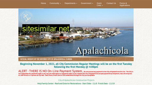 cityofapalachicola.com alternative sites