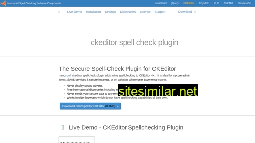 ckeditor-spellcheck.nanospell.com alternative sites