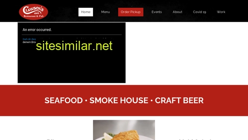 clawsonsrestaurant.com alternative sites
