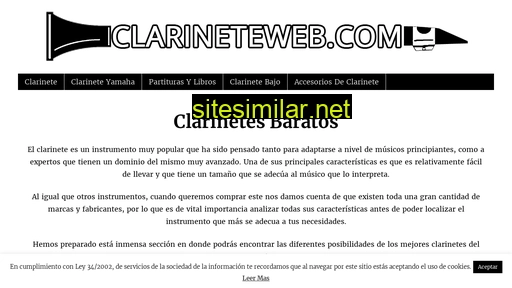 clarineteweb.com alternative sites