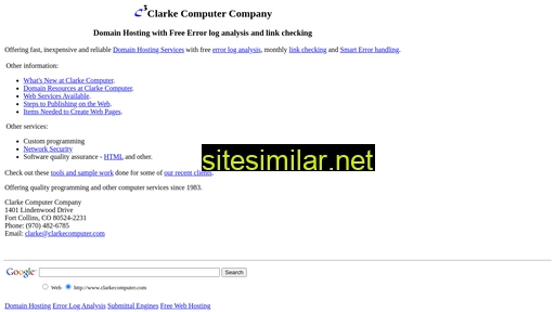Clarkecomputer similar sites