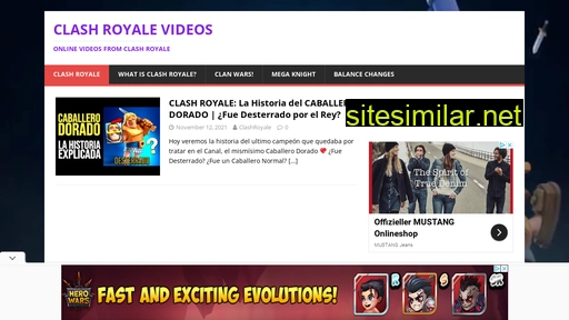 Clashroyalevideos similar sites