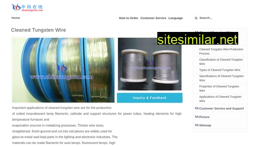Cleaned-tungsten-wire similar sites