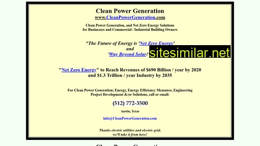 cleanpowergeneration.com alternative sites