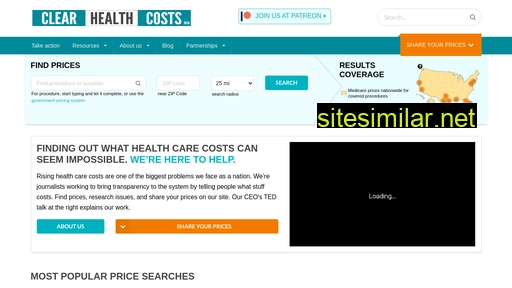 Clearhealthcosts similar sites