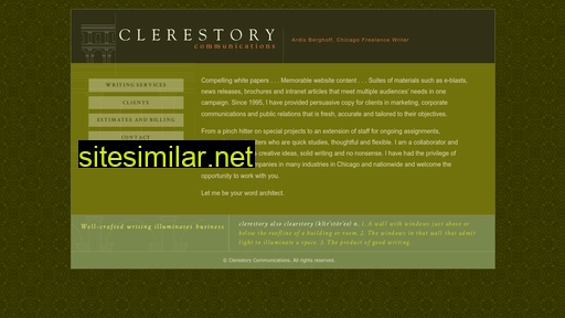 Clerestory-writing similar sites