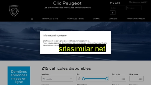 clicpeugeot.com alternative sites