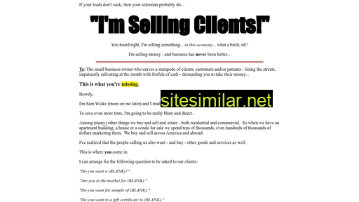 clientsforsale.com alternative sites
