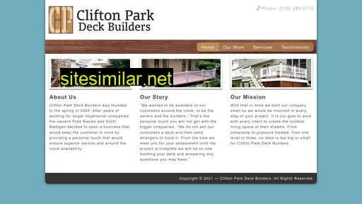 Cliftonparkdeckbuilders similar sites