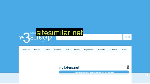 clixters.net.w3snoop.com alternative sites