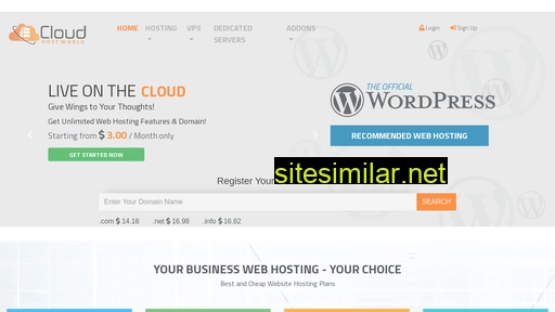 Cloudhostworld similar sites