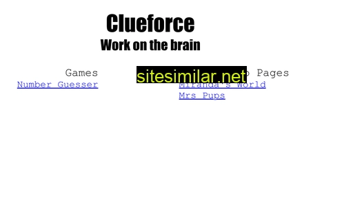 Clueforce similar sites
