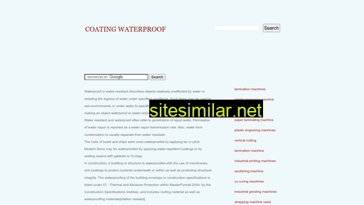 coatingwaterproof.com alternative sites