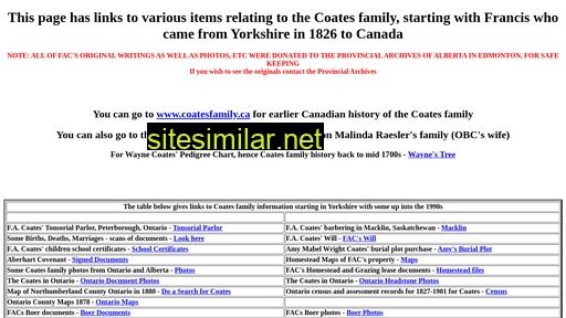 coatesfamily.com alternative sites
