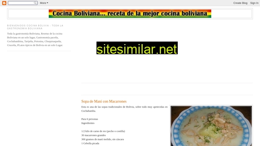 Cocina-boliviana similar sites