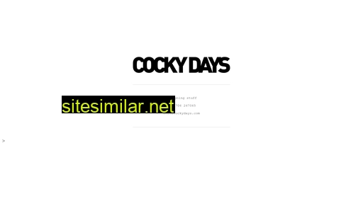 cockydays.com alternative sites
