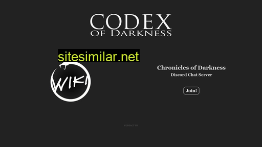 Codexofdarkness similar sites