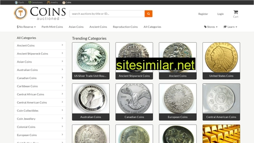 Coins-auctioned similar sites