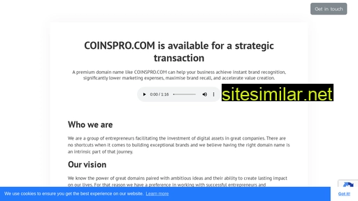 Coinspro similar sites