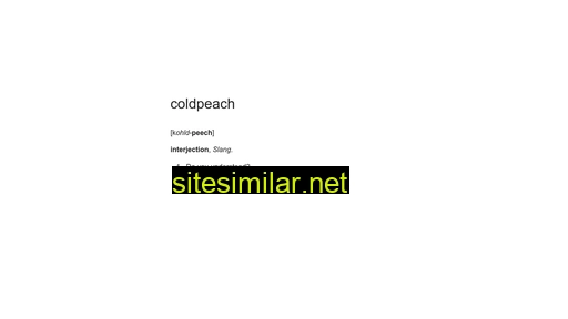 Coldpeach similar sites