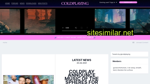 Coldplaying similar sites