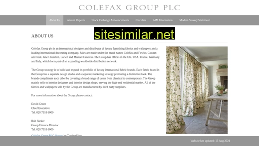 colefaxgroupplc.com alternative sites
