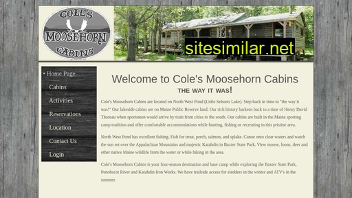 colesmoosehorncabins.com alternative sites