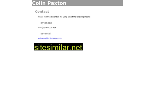 Colinpaxton similar sites