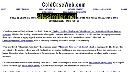 coldcaseweb.com alternative sites