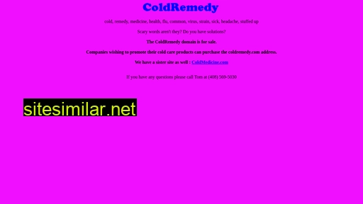 coldremedy.com alternative sites