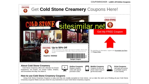 coldstone.couponrocker.com alternative sites