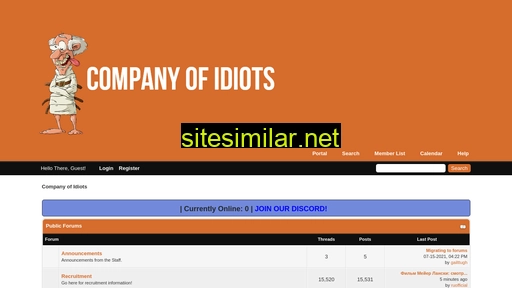 companyofidiots.com alternative sites