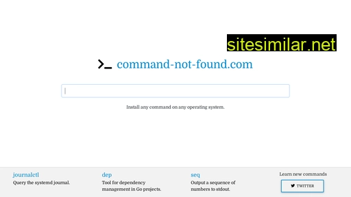 Command-not-found similar sites