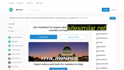 community.italiapass.com alternative sites