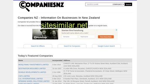 Companiesnz similar sites