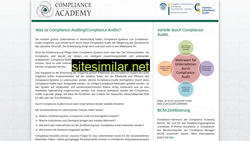 Compliance-auditing similar sites