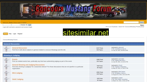 concoursmustang.com alternative sites