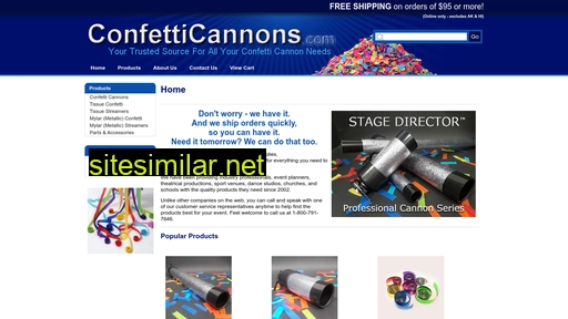 confetticannons.com alternative sites