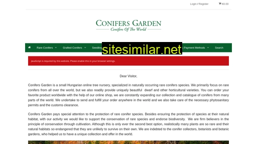 conifersgarden.com alternative sites