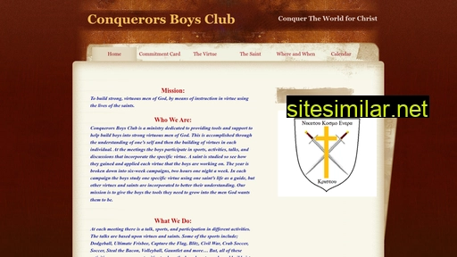 Conquerorsboysclub similar sites