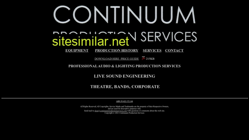continuumproductionservices.com alternative sites