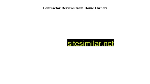 contractorreviewsfromhomeowners.com alternative sites