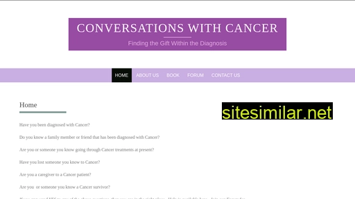 conversationswithcancer.com alternative sites