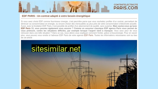 contratelectriciteparis.com alternative sites