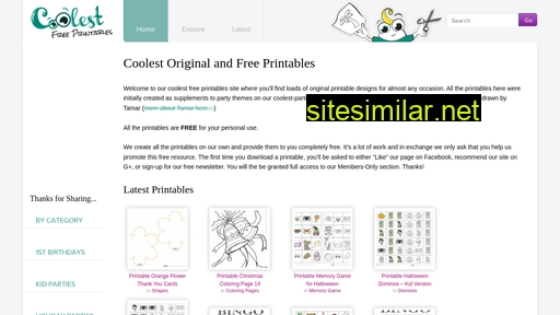 coolest-free-printables.com alternative sites