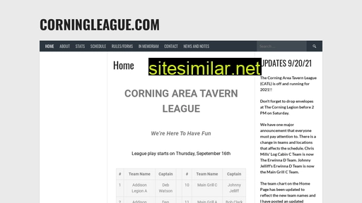 corningleague.com alternative sites