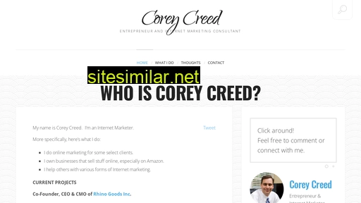 Coreycreed similar sites