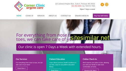cornerclinicurgentcare.com alternative sites