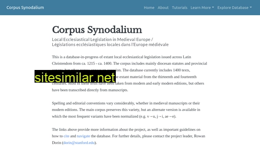 corpus-synodalium.com alternative sites
